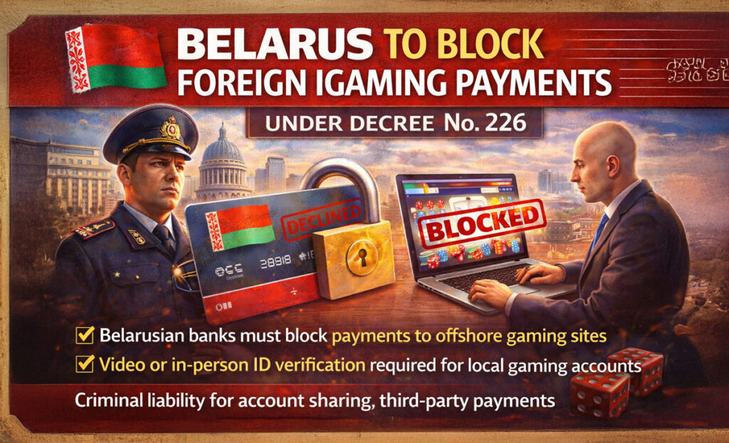 Belarus to Block Payments to Foreign iGaming Operators