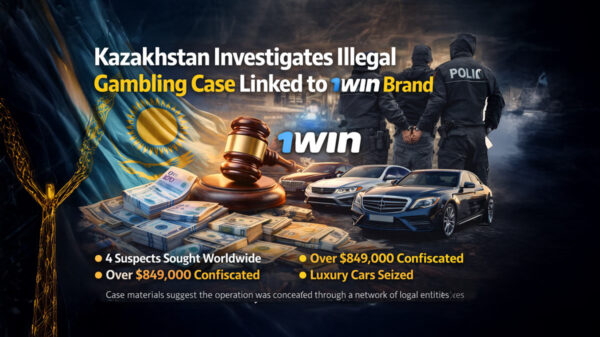 Kazakhstan Investigates Illegal Gambling Case Linked to 1win Brand